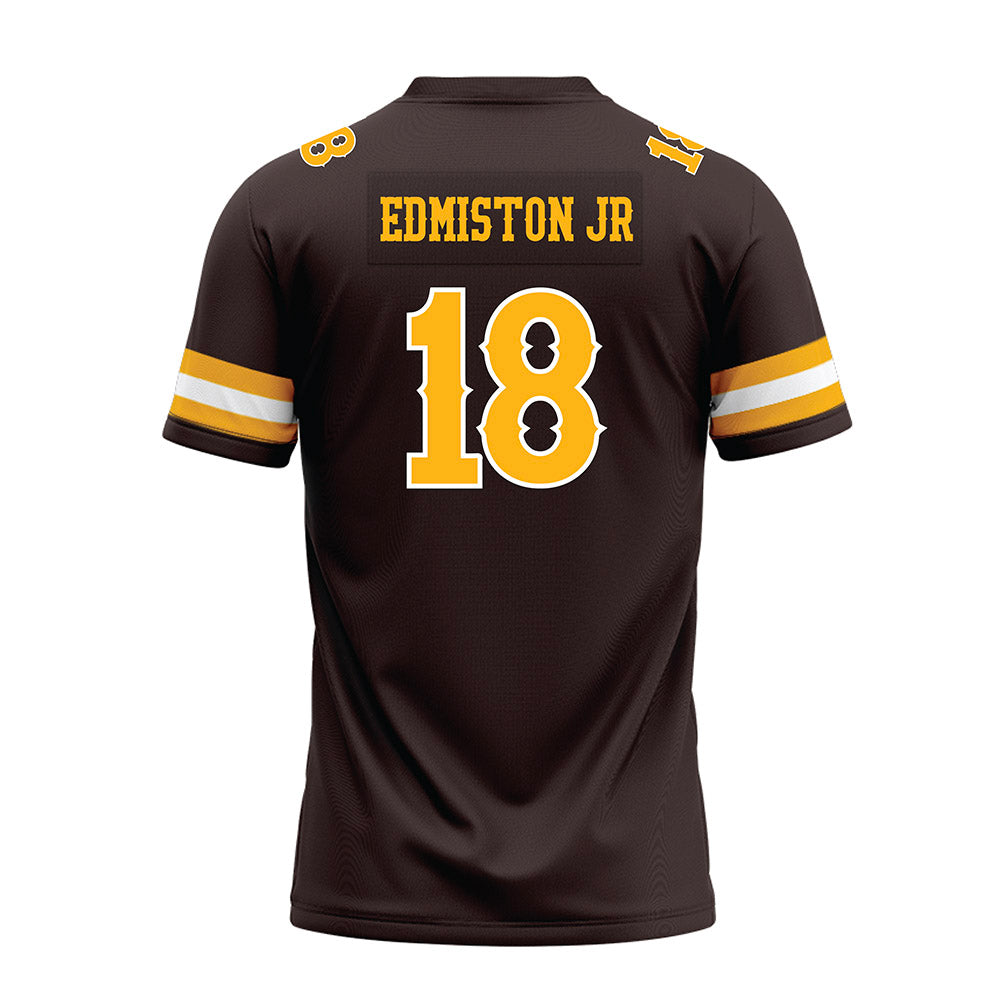 Wyoming - NCAA Football : Bart Edmiston Jr - Brown Premium Football Jersey-1