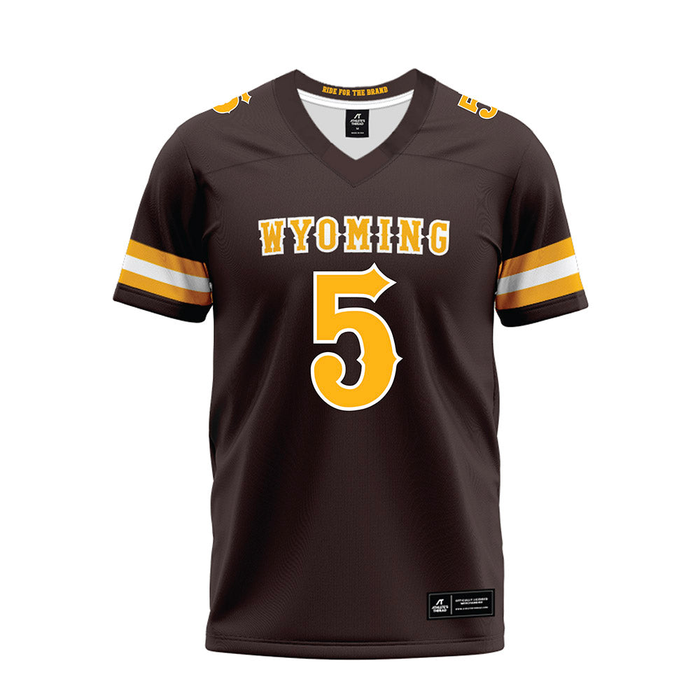 Wyoming - NCAA Football : Terron Kellman - Brown Premium Football Jersey-0