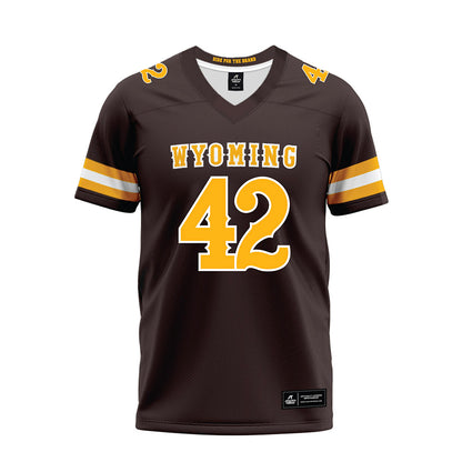 Wyoming - NCAA Football : Ethan Stuhlsatz - Brown Premium Football Jersey-0