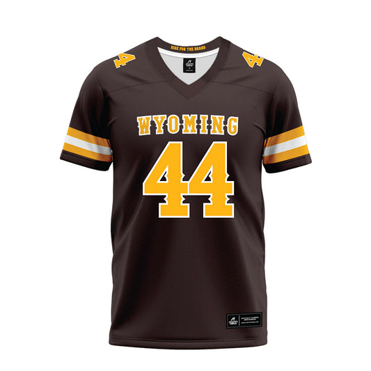Wyoming - NCAA Football : Tyler Hampton - Brown Premium Football Jersey-0