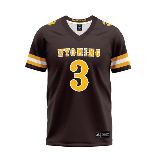 Wyoming - NCAA Football : Deion DeBlanc - Brown Premium Football Jersey-0