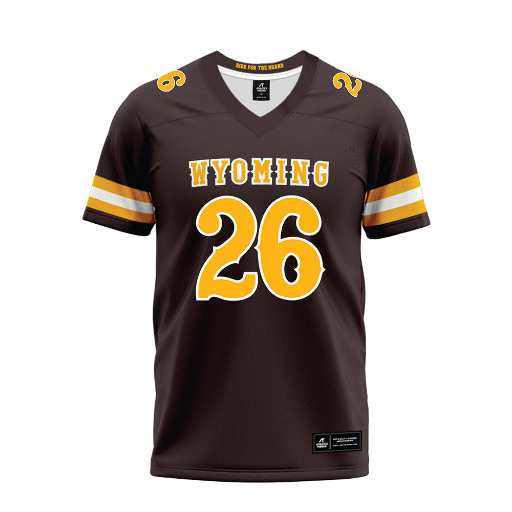 Wyoming - NCAA Football : Gary Rutherford - Brown Premium Football Jersey-0