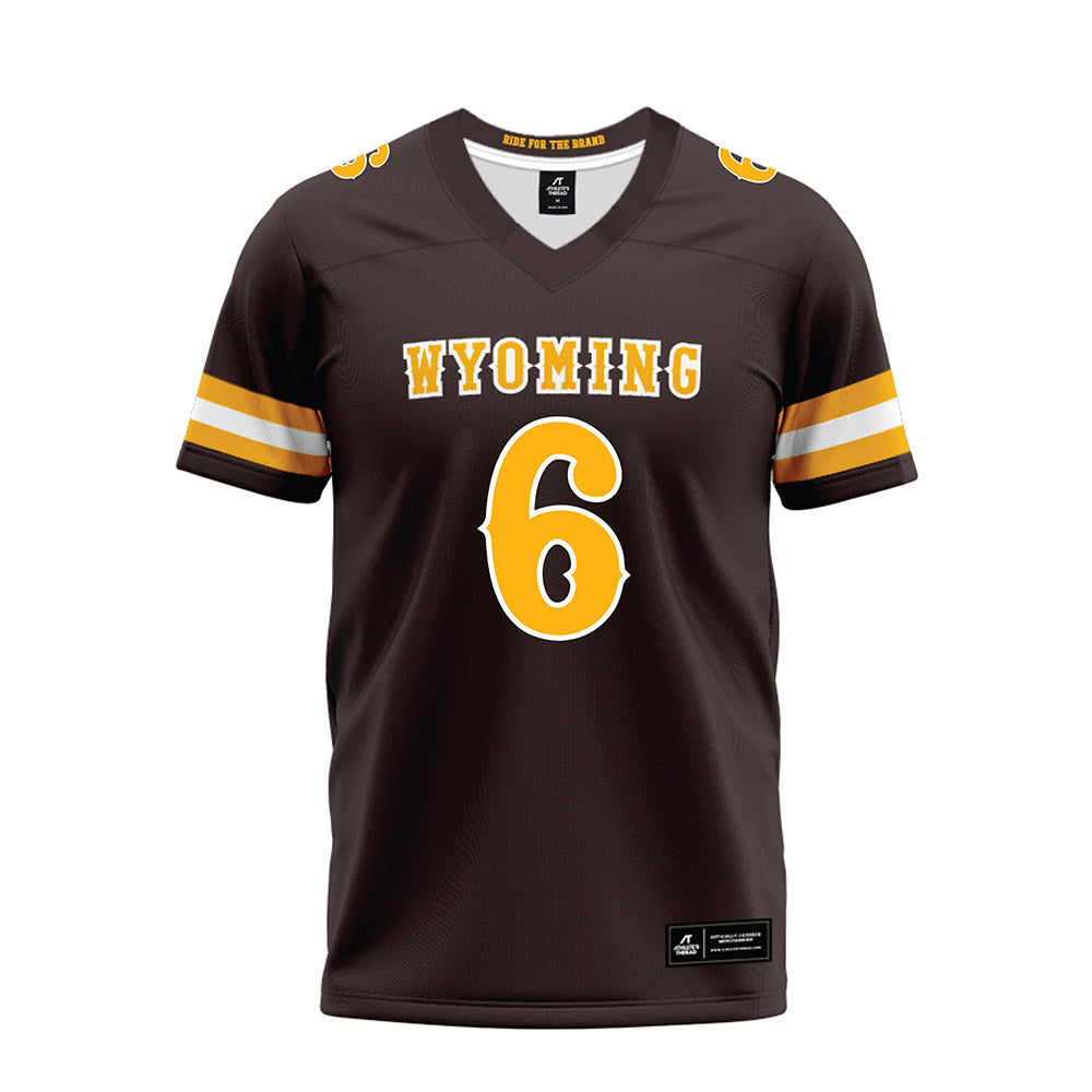 Wyoming - NCAA Football : Evan Eller - Brown Premium Football Jersey-0
