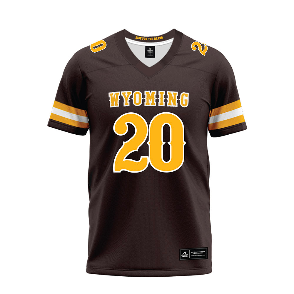 Wyoming - NCAA Football : Jaden Lawrence - Brown Premium Football Jersey-0