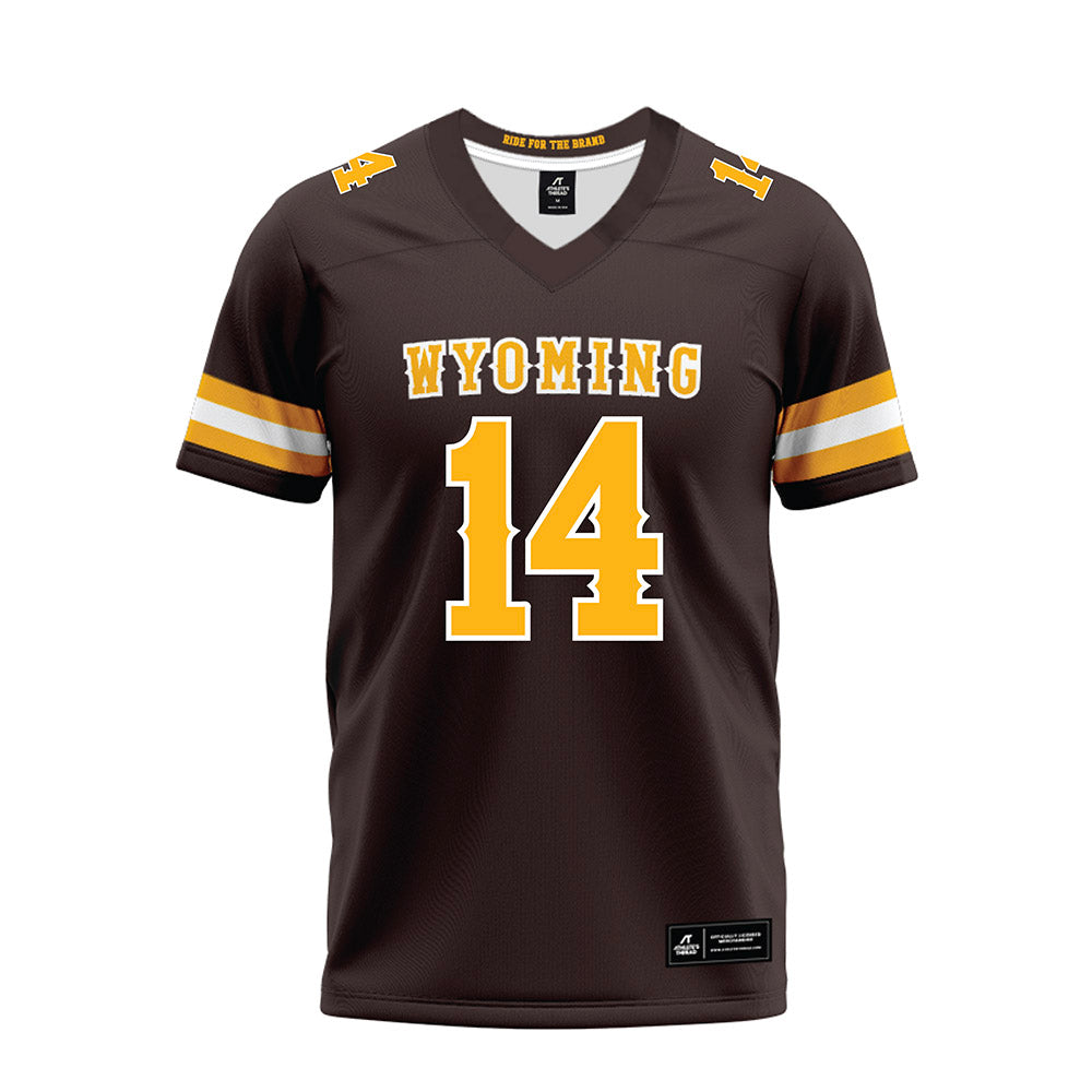 Wyoming - NCAA Football : Bj Inmon - Brown Premium Football Jersey-0