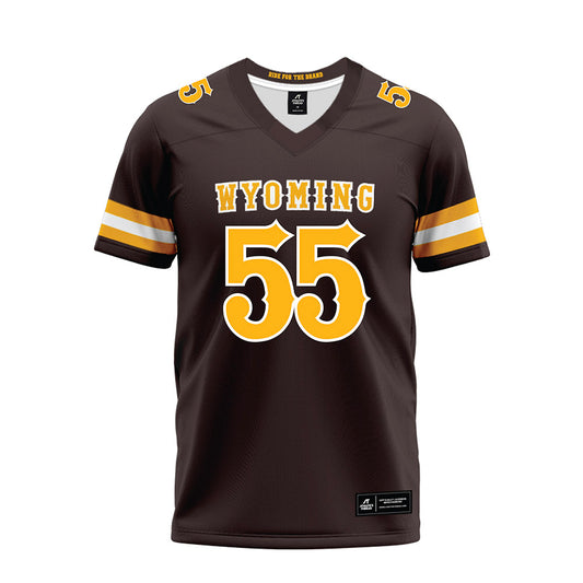 Wyoming - NCAA Football : Kalvin Janssen - Brown Premium Football Jersey-0