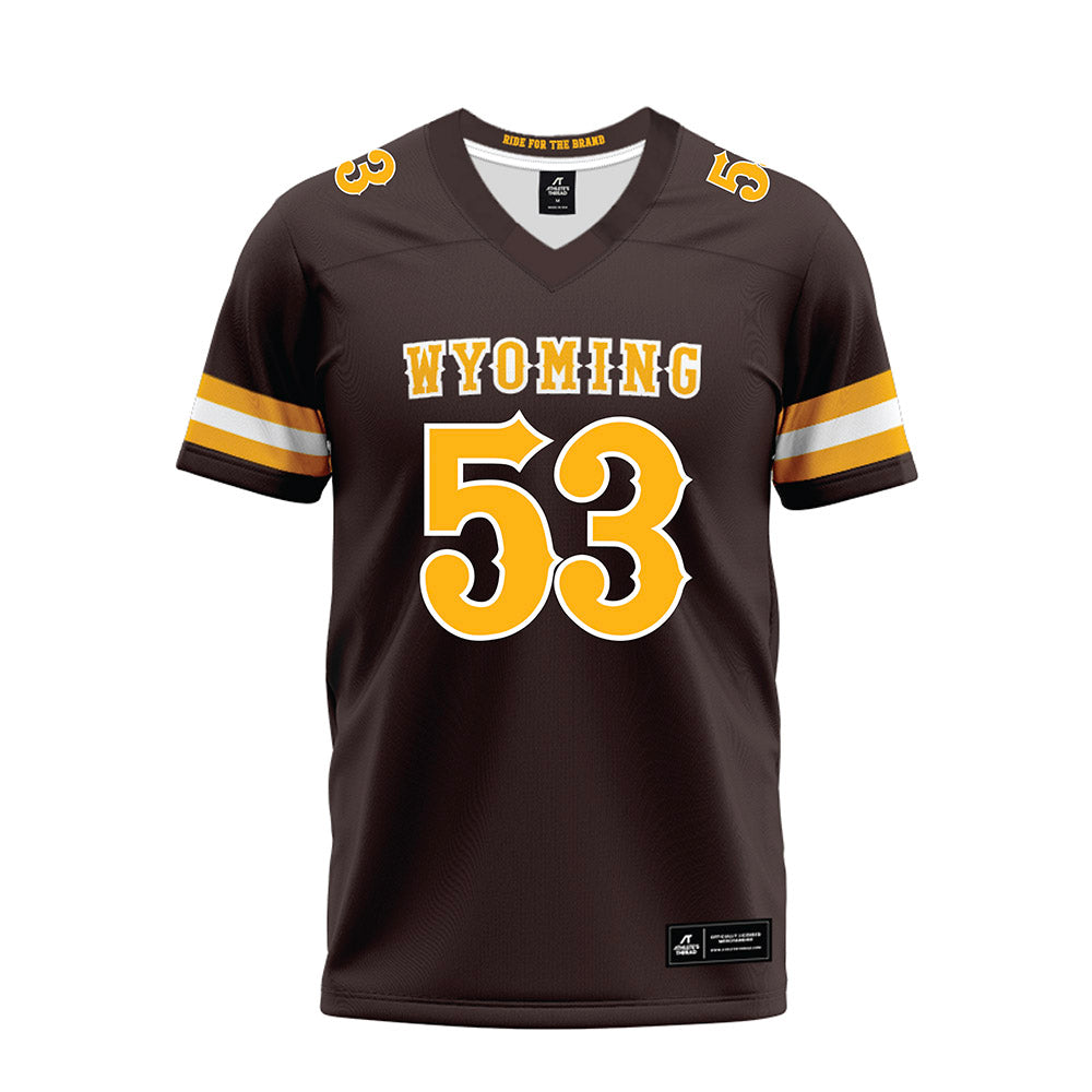 Wyoming - NCAA Football : Tegen Seeds - Brown Premium Football Jersey-0