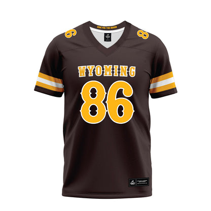 Wyoming - NCAA Football : Evan Svoboda - Brown Premium Football Jersey-0