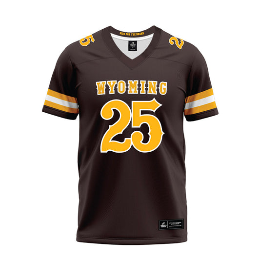 Wyoming - NCAA Football : Brooklyn Cheek - Brown Premium Football Jersey-0
