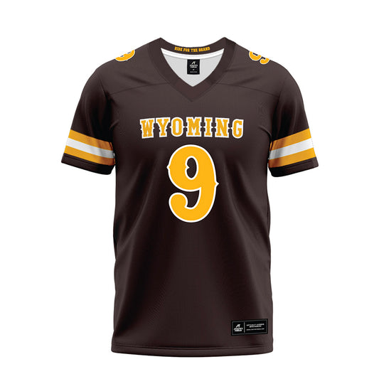 Wyoming - NCAA Football : Brayden Johnson - Brown Premium Football Jersey-0