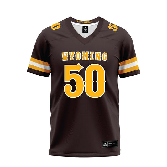 Wyoming - NCAA Football : Giovanni Panozzo - Brown Premium Football Jersey-0