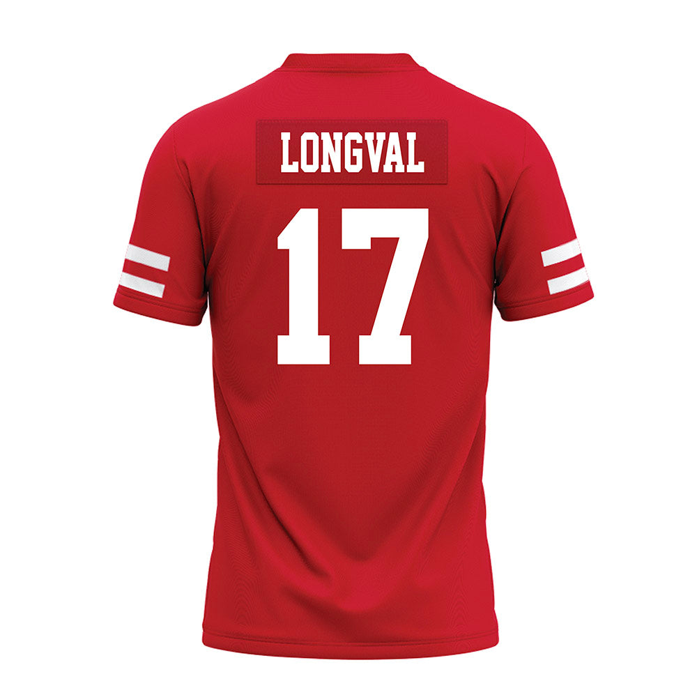 Nebraska - NCAA Football : Luke Longval - Premium Football Jersey