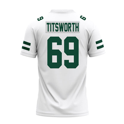 Ohio - NCAA Football : Parker Titsworth - White Premium Football Jersey