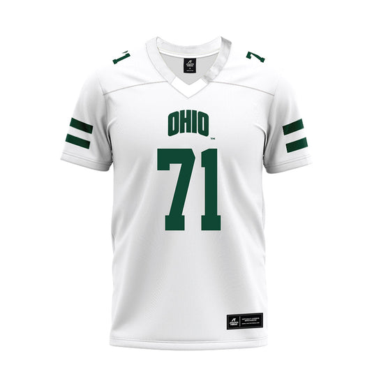 Ohio - NCAA Football : Aidan Johnson - White Premium Football Jersey-0