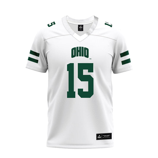 Ohio - NCAA Football : Anas Luqman - White Premium Football Jersey-0