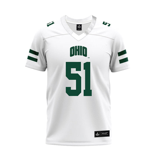 Ohio - NCAA Football : Davion Weatherspoon - White Premium Football Jersey