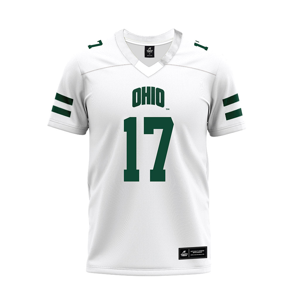Ohio - NCAA Football : Caleb Chamberlin - White Premium Football Jersey-0