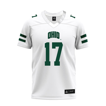 Ohio - NCAA Football : Caleb Chamberlin - White Premium Football Jersey-0
