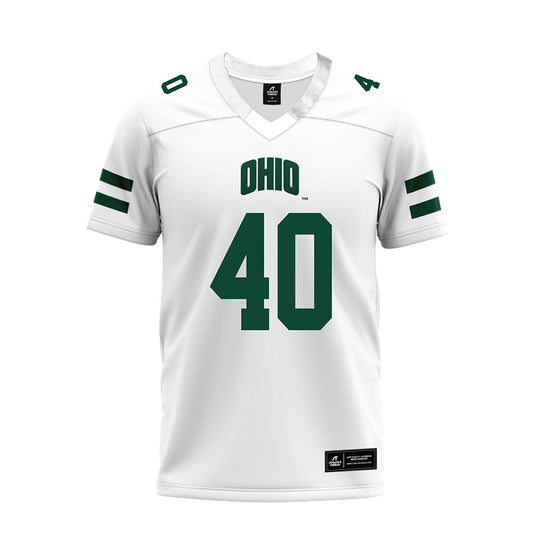 Ohio - NCAA Football : Nate Riegle - White Premium Football Jersey-0