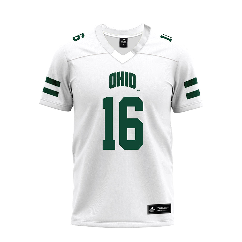 Ohio - NCAA Football : Matthew Papas - White Premium Football Jersey-0