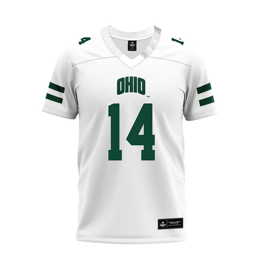 Ohio - NCAA Football : Xander Karagosian - White Premium Football Jersey-0