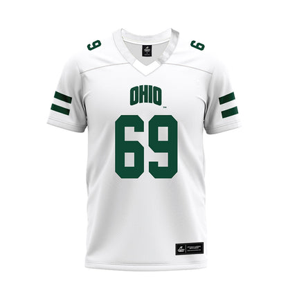 Ohio - NCAA Football : Parker Titsworth - White Premium Football Jersey