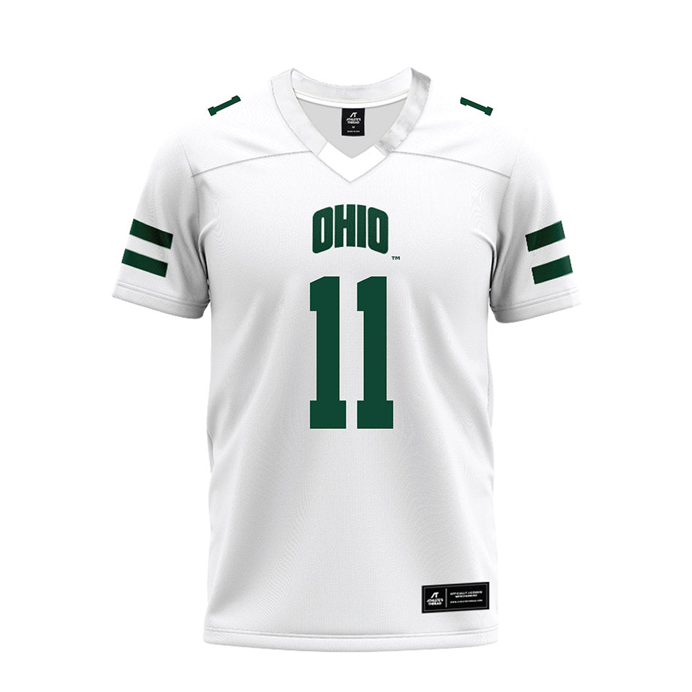 Ohio - NCAA Football : Evan Herrmann - White Premium Football Jersey-0