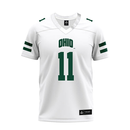 Ohio - NCAA Football : Evan Herrmann - White Premium Football Jersey-0