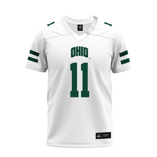 Ohio - NCAA Football : Evan Herrmann - White Premium Football Jersey-0