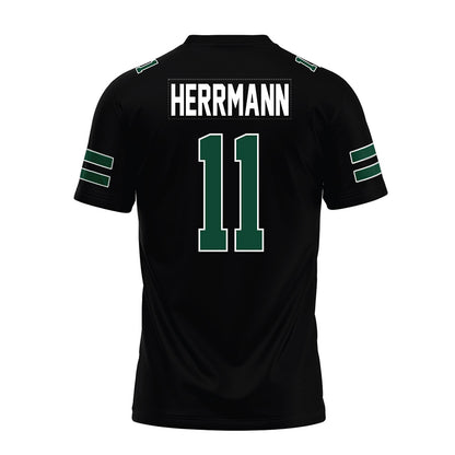 Ohio - NCAA Football : Evan Herrmann - Black Premium Football Jersey-1