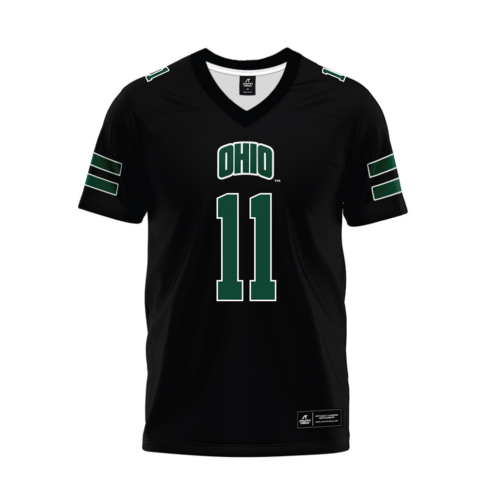 Ohio - NCAA Football : Evan Herrmann - Black Premium Football Jersey-0