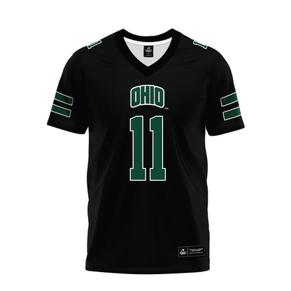 Ohio - NCAA Football : Evan Herrmann - Black Premium Football Jersey-0