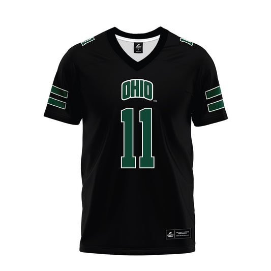 Ohio - NCAA Football : Evan Herrmann - Black Premium Football Jersey-0