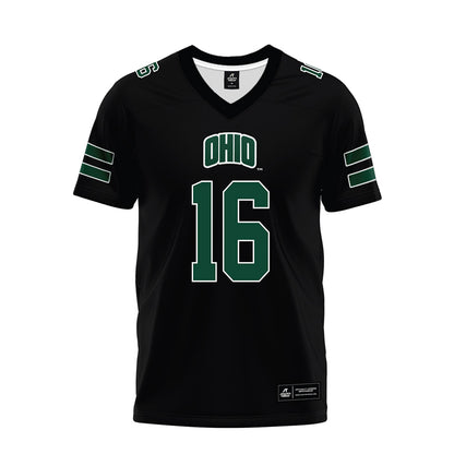 Ohio - NCAA Football : Matthew Papas - Black Premium Football Jersey-0