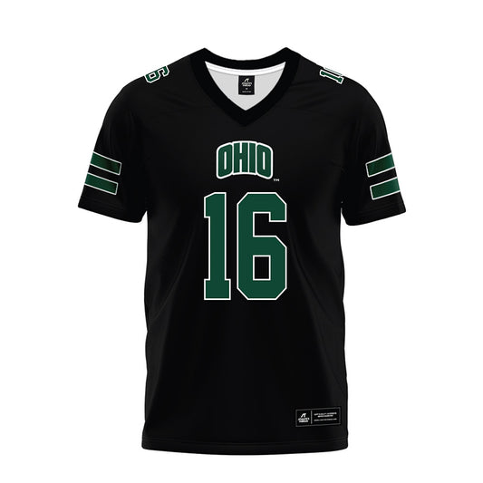 Ohio - NCAA Football : Matthew Papas - Black Premium Football Jersey-0