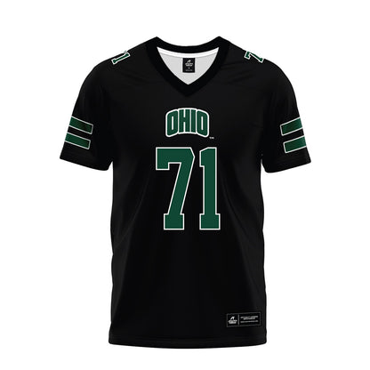 Ohio - NCAA Football : Aidan Johnson - Black Premium Football Jersey-0