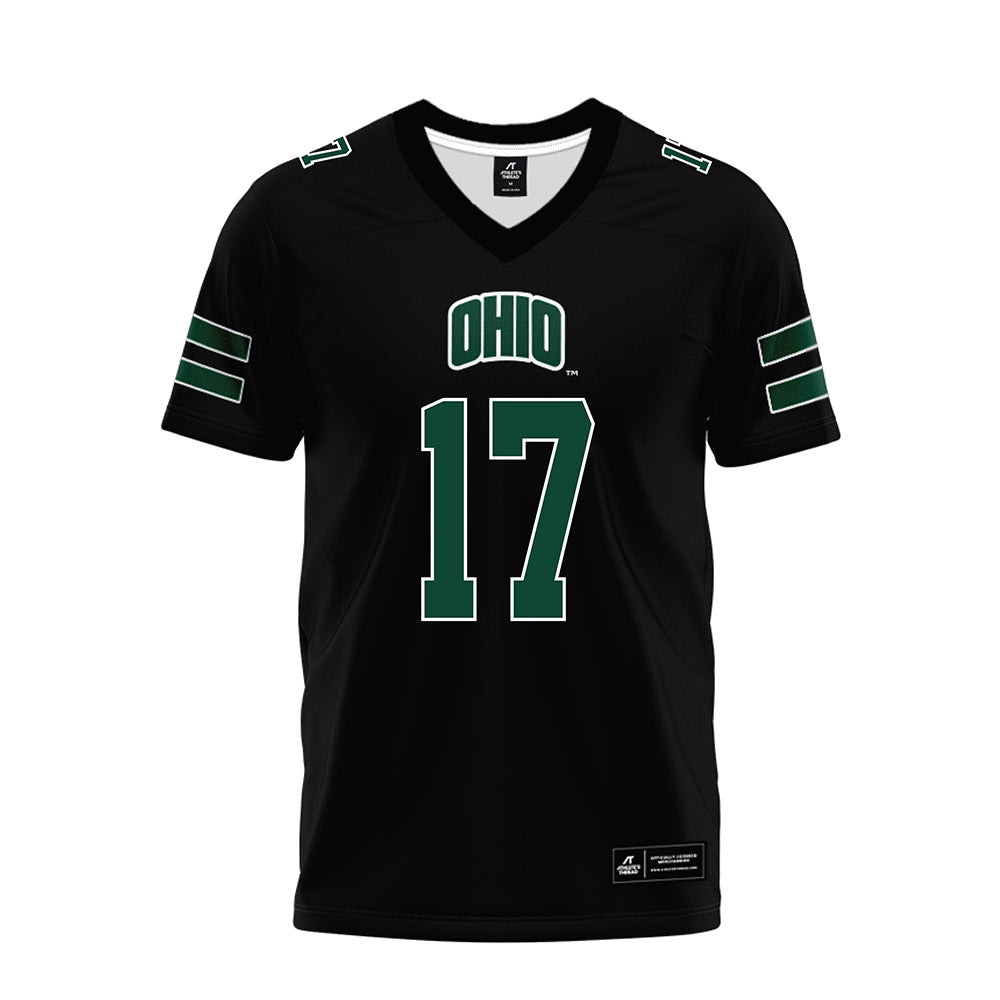 Ohio - NCAA Football : Caleb Chamberlin - Black Premium Football Jersey-0