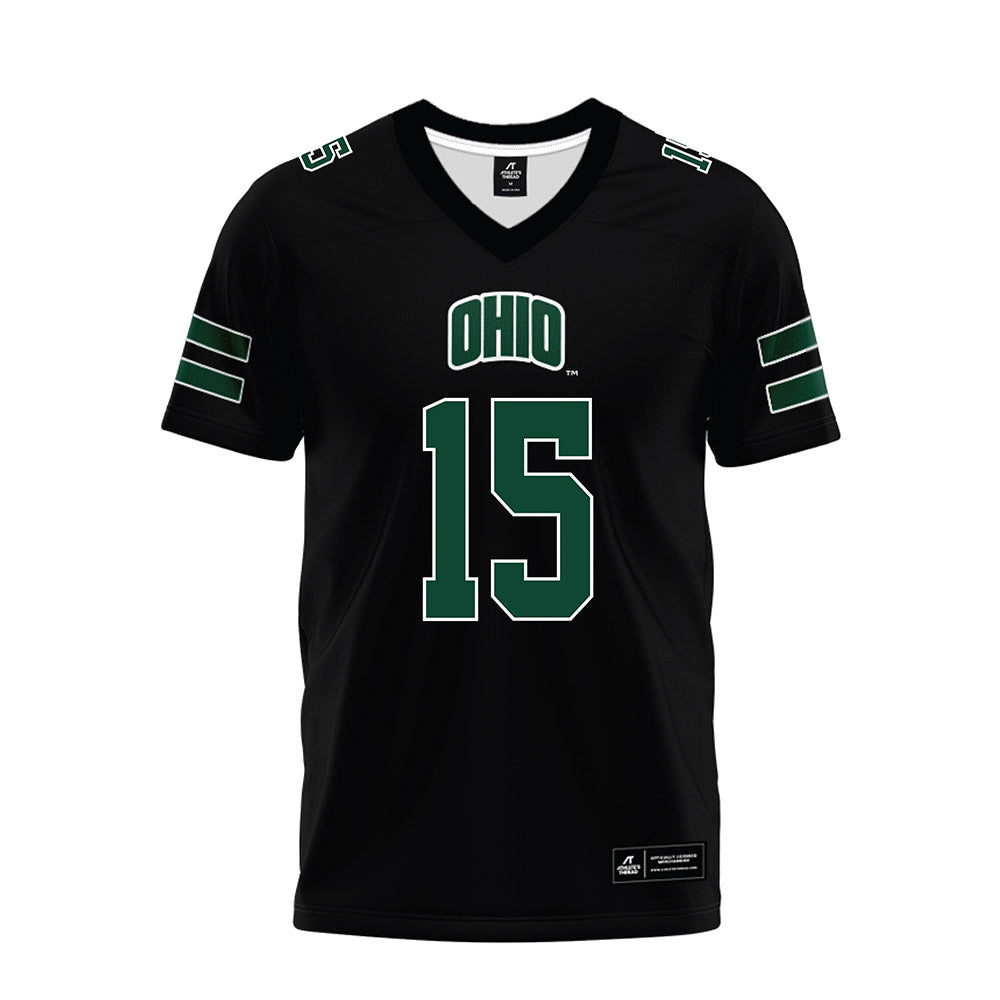 Ohio - NCAA Football : Anas Luqman - Black Premium Football Jersey-0