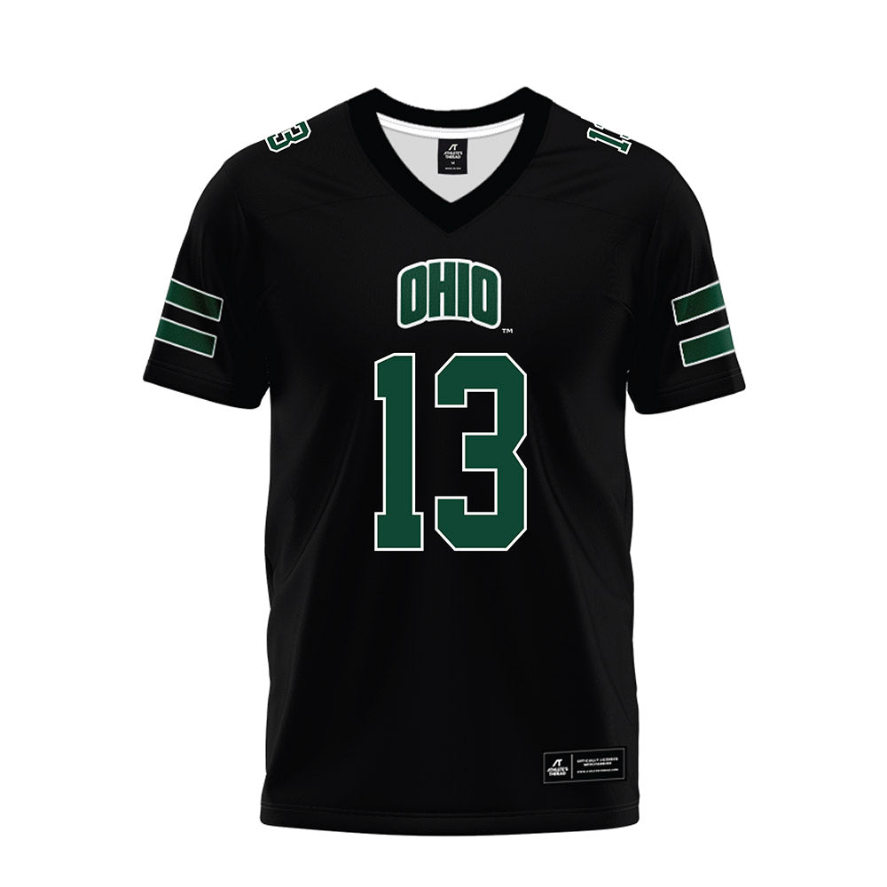 Ohio - NCAA Football : Parker Navarro - Black Premium Football Jersey-0