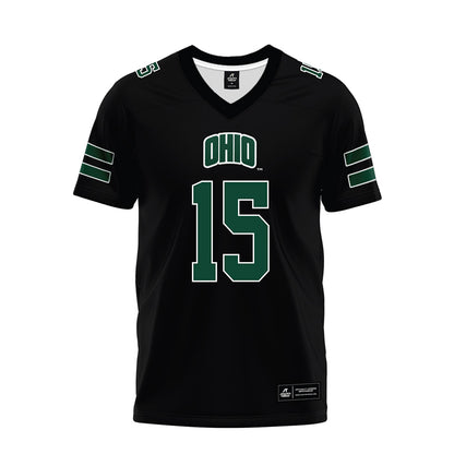 Ohio - NCAA Football : Riley Neer - Black Premium Football Jersey-0