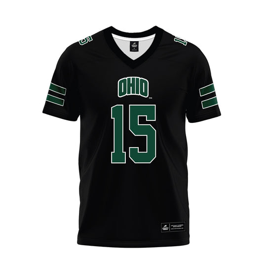 Ohio - NCAA Football : Riley Neer - Black Premium Football Jersey-0