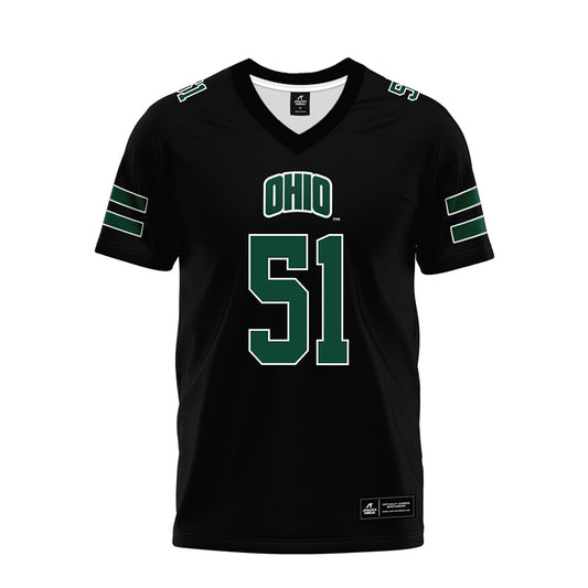 Ohio - NCAA Football : Davion Weatherspoon - Black Premium Football Jersey