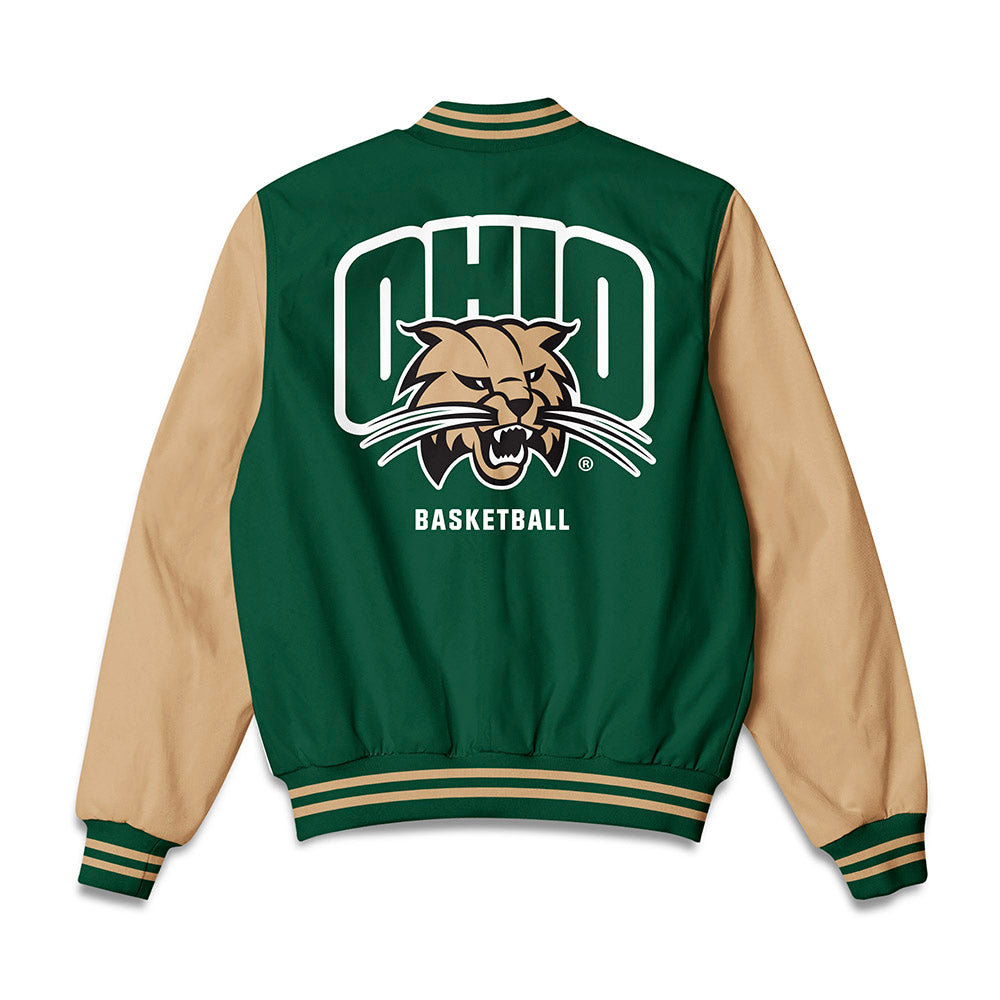 Ohio - NCAA Men's Basketball : Ben Estis - Green Bomber Jacket