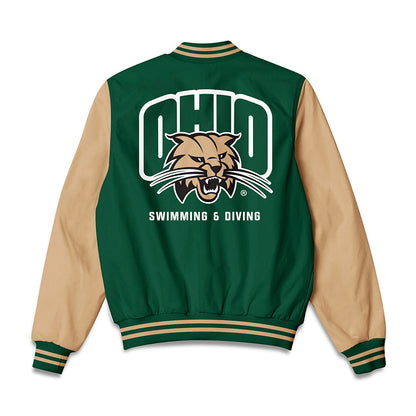 Ohio - NCAA Women's Swimming & Diving : Ashley Sallows - Green Bomber Jacket