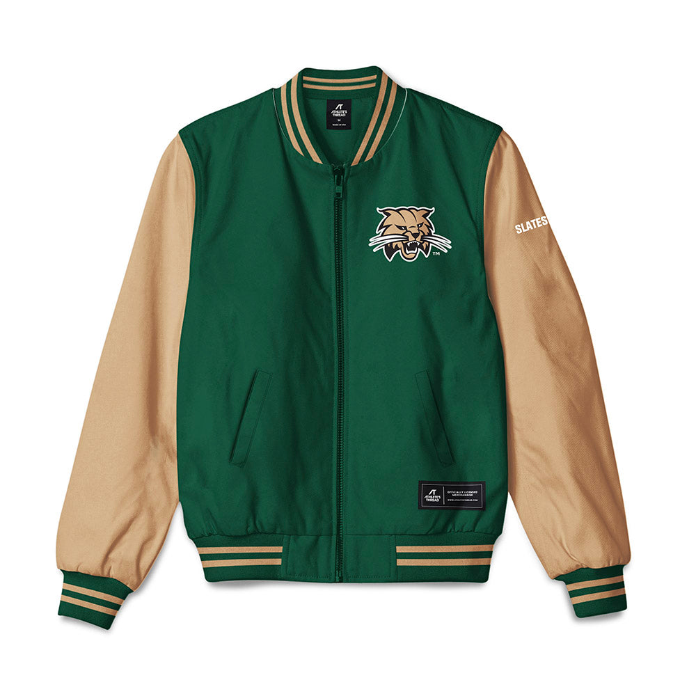 Ohio - NCAA Men's Cross Country : Charles Slates - Green Bomber Jacket