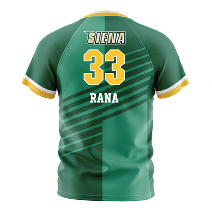 Siena - NCAA Men's Soccer : Nicky Rana - Green Soccer Jersey-1