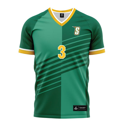 Siena - NCAA Men's Soccer : Karl Teddy Tchounjin - Green Soccer Jersey-0