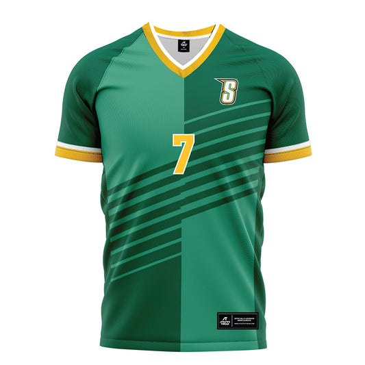 Siena - NCAA Men's Soccer : Lucas Almeida - Green Soccer Jersey-0
