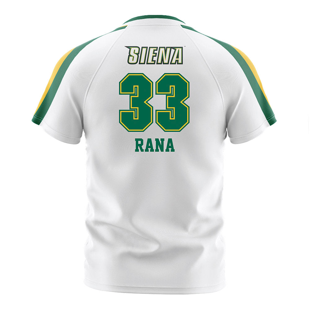 Siena - NCAA Men's Soccer : Nicky Rana - White Soccer Jersey-1