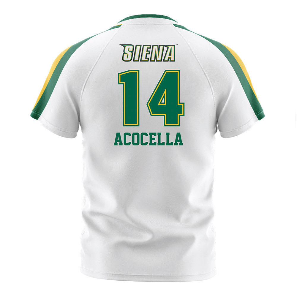 Siena - NCAA Men's Soccer : Nico Acocella - White Soccer Jersey-1